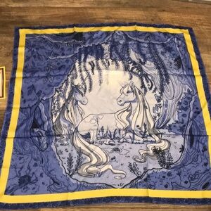 NWT Lularoe consultant gift unicorn scarf for 5th birthday blue yellow NEW